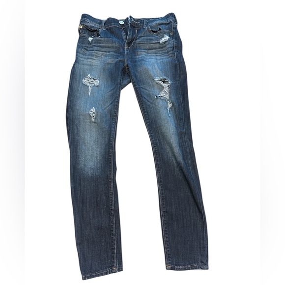 Express Distressed Blue Legging Jeans - Picture 2 of 4